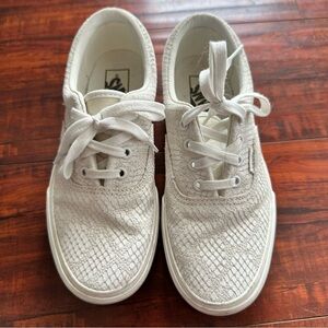 Vans white sneakers size 7